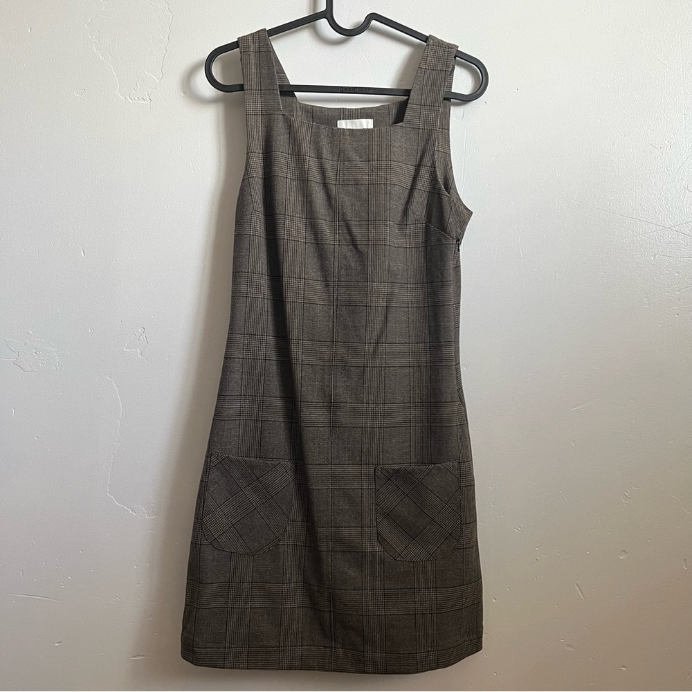 plaid knee length dress